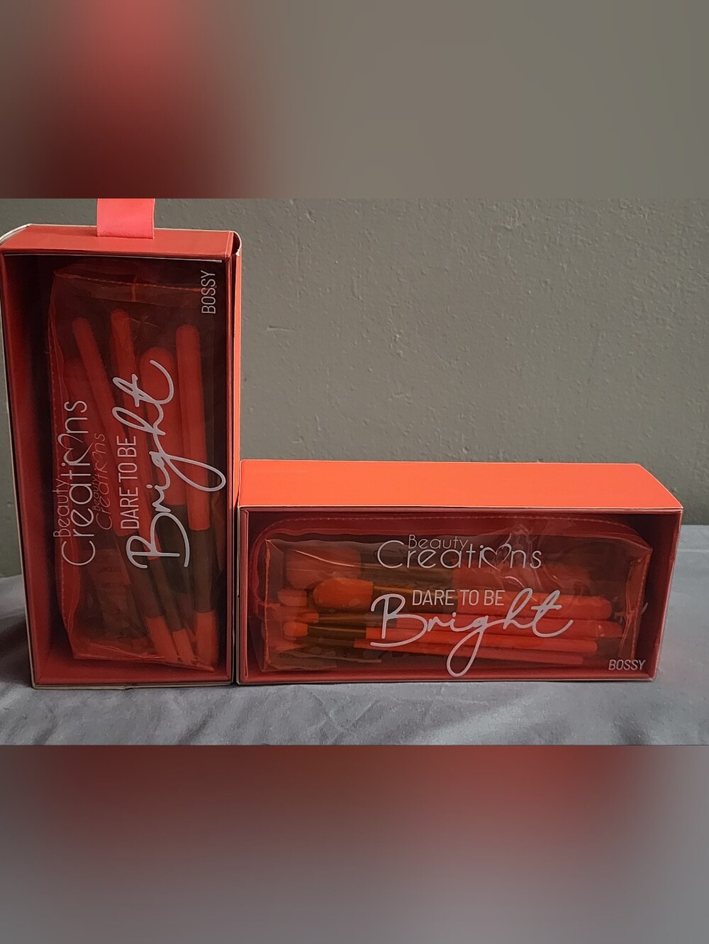 Beauty Creations Bright Coral Makeup Brush Set - Dare to Be Bright